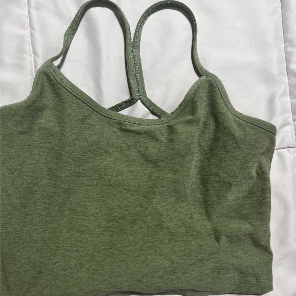 Beyond Yoga Medium Light Green Slim Cropped Tank- ( pants sold separately)